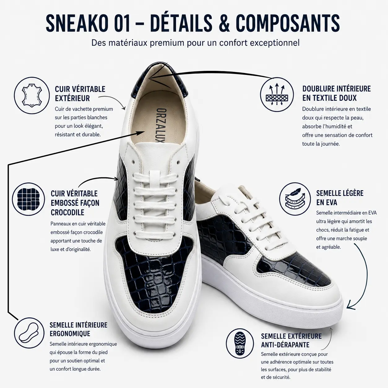 Détails et composants SNEAKO 01