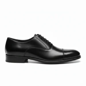 Soulier Richelieu Orman 12 en cuir pleine fleur noir profond - Style Business OrzaLux
