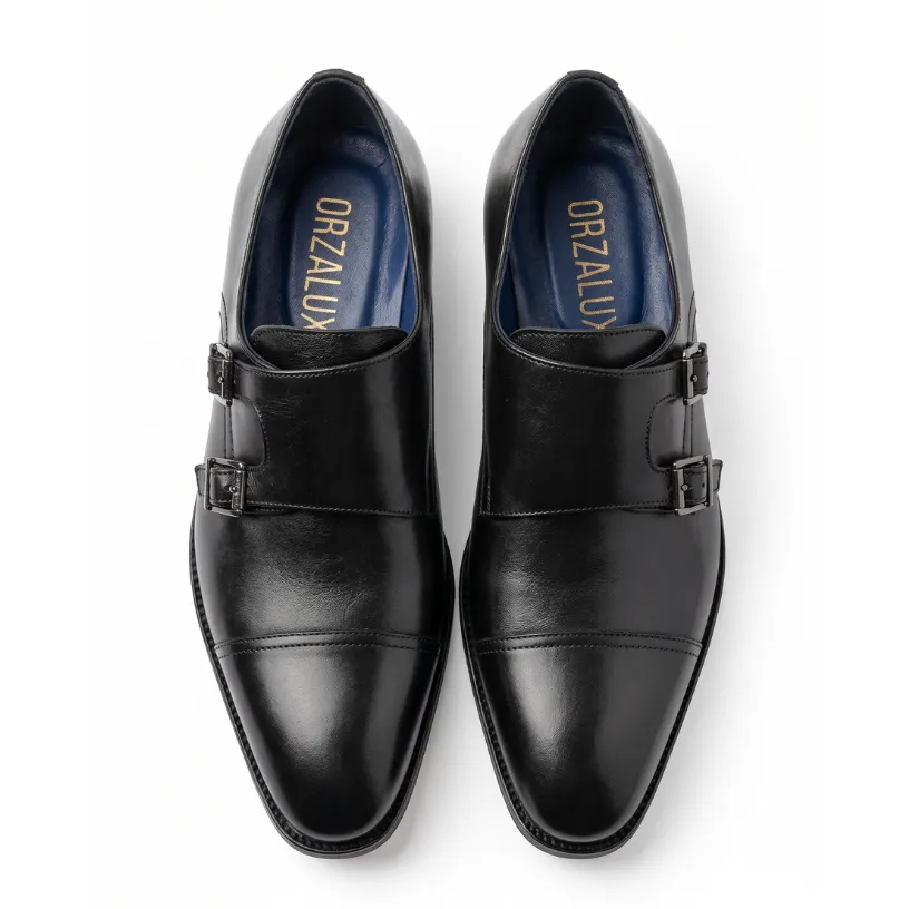 GENEVA _Chaussures Homme Monk Noir – Image 3