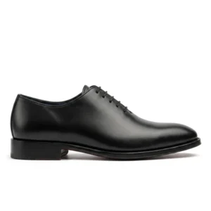 LYON: Richelieu Wholecut en cuir Noir