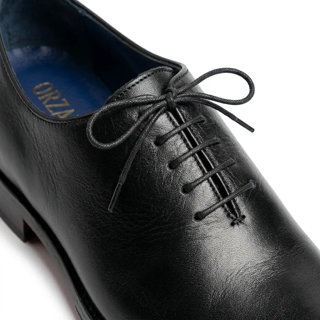 LYON: Richelieu Wholecut en cuir Noir – Image 8