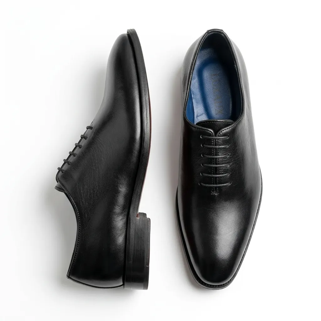 LYON: Richelieu Wholecut en cuir Noir – Image 2
