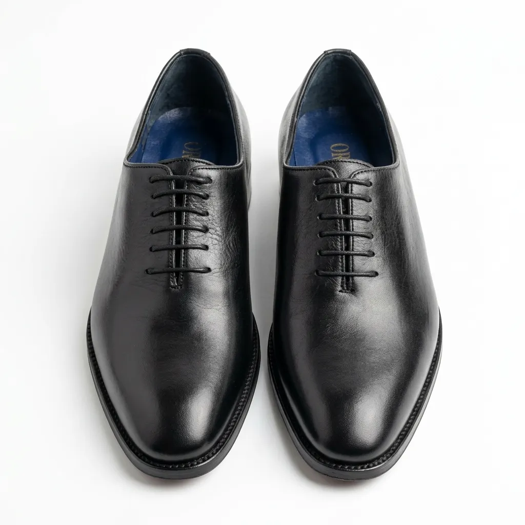 LYON: Richelieu Wholecut en cuir Noir – Image 4
