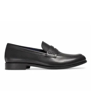 FLORENCE: Mocassin Homme - Cuir Noir