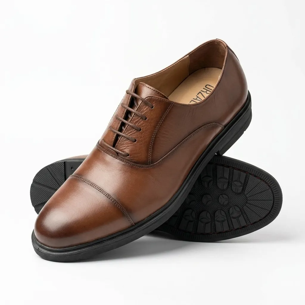 Silvan: Chaussures Homme Oxford (Richelieu) Cuir Cannelle – Image 2