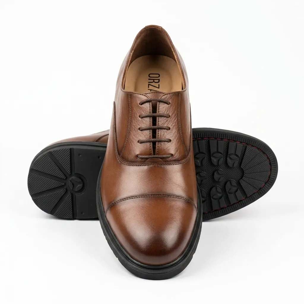 Silvan: Chaussures Homme Oxford (Richelieu) Cuir Cannelle – Image 5
